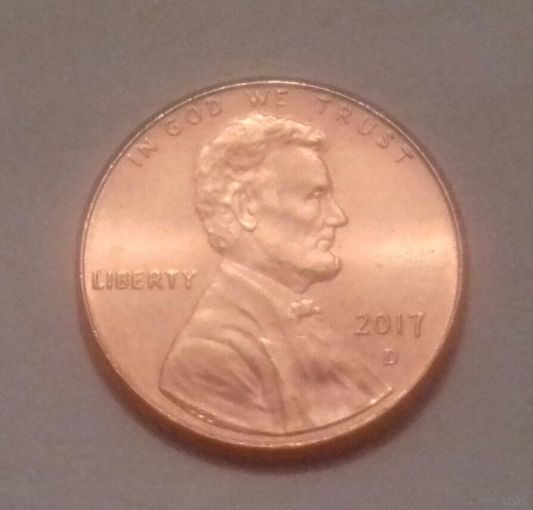 1 цент США 2017 D, AU