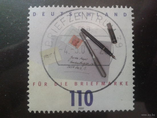 Германия 2000 День марки, канцтовары Михель-1,1 евро гаш