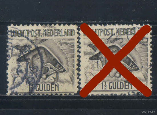 Нидерланды Авиа 1928 Вып для авиадоставки почты в Нидерландскую Индию Голова Меркурия #225