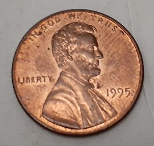 США 1 цент, 1995 Lincoln Cent Без отметки монетного двора (7-1-12)