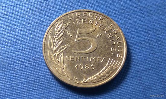 5 сантимов 1986. Франция.