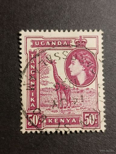 Кения, Уганда и Танганьика 1954. Королева Елизавета II и пейзажи