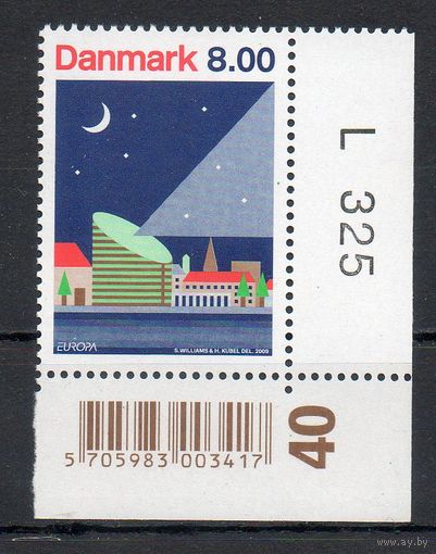 Европа Астрономия Дания 2009 год 1 марка