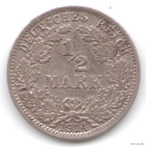 1/2 марки 1914 год A _состояние VF+