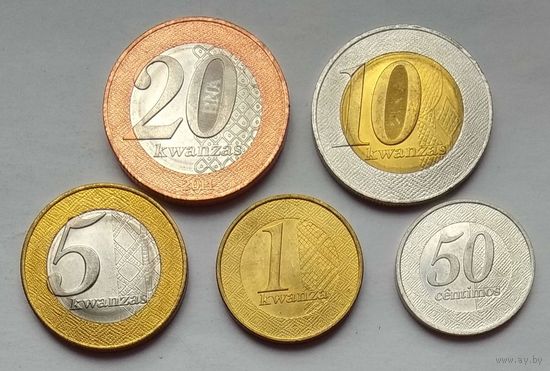 Ангола 50 сантимов, 1, 5, 10, 20 кванза 2012 - 2014 гг. Комплект