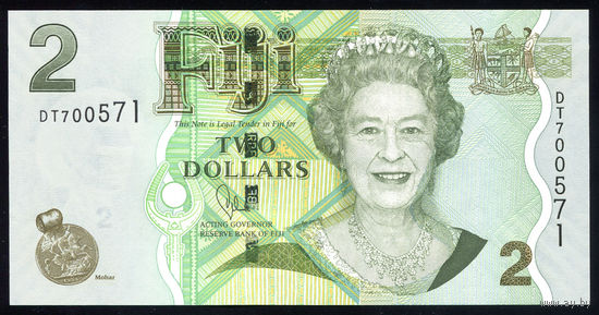 FIJI/Фиджи_2 Dollars_nd (2007, 2012)_Pick#109.b_UNC