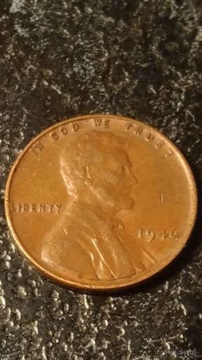 1 цент 1946(2) года США...