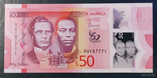 50 долларов 2022 года - Ямайка - UNC - 60 лет Независимости