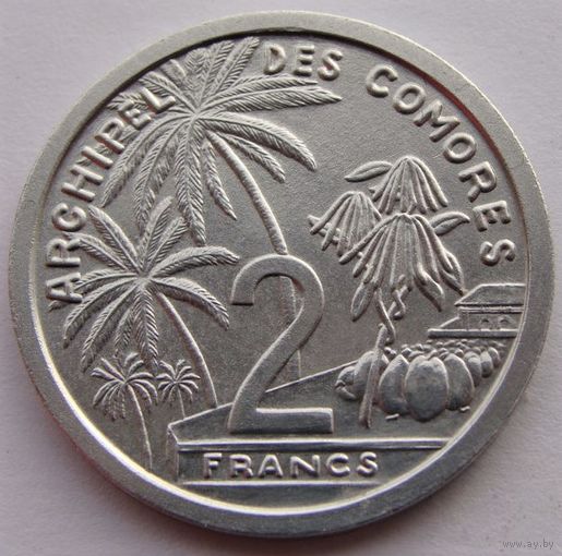 Коморские острова. 2 франка 1964 год  KM#5  Тираж: 601.700 шт