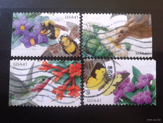США 2007 цветы, птицы, насекомые полная серия