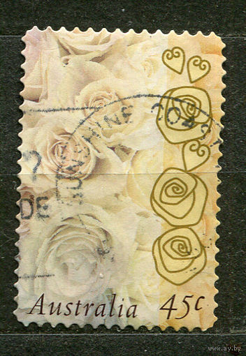 День святого Валентина. Розы. Австралия. 1998. Полная серия 1 марка