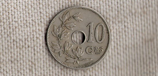 Бельгия 10 сантимов 1904(Zo)