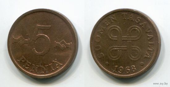Финляндия. 5 пенни (1968, aUNC)