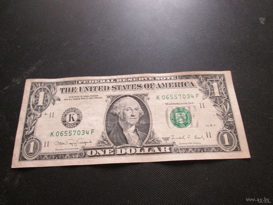 1 доллар США 1988 г., K 06557034 F, VF