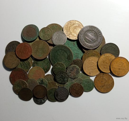 Монеты 50шт.(разное)