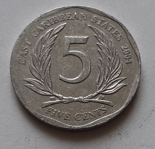 5 центов 2004 г. Восточные Карибы