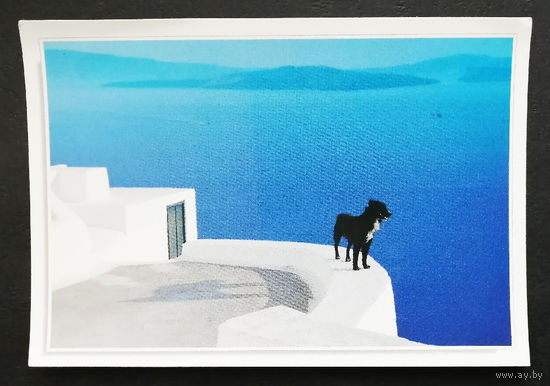Греция. Виды городов. Чистая открытка #0045-V2P23