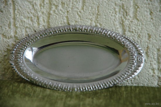 Тарелка с серебрением  7 см х 13,5 см