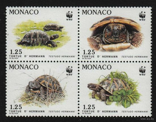 1991 Монако 2046-2049VB WWF - Черепахи