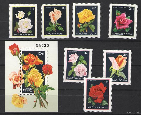 Почтовые марки Венгрии 1982г. (флора)