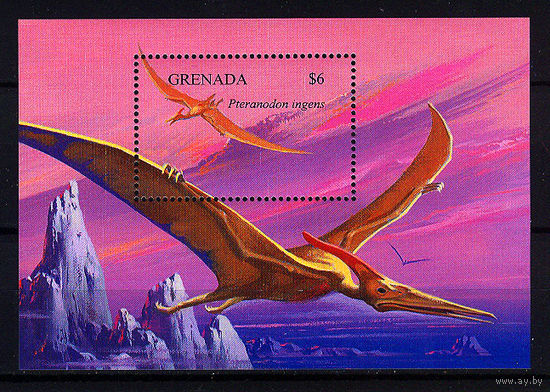 1994 Гренада. Доисторические животные.