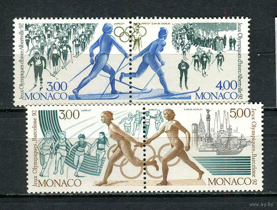 Монако - 1991 - Зимние олимпийские игры - [Mi. 2011-2014] - полная серия - 4 марки. MNH.  (Лот 99EQ)-T7P25