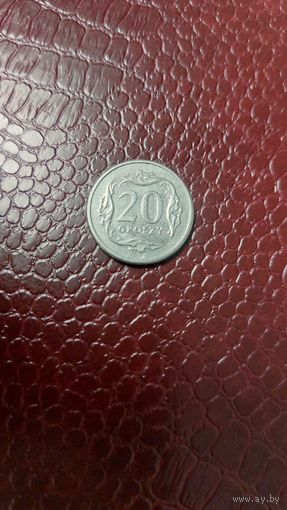 Монета 20 грошей 2009г. Польша. Хорошая!