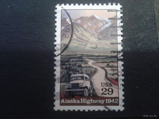США 1992 Аляска, автомобиль, горы