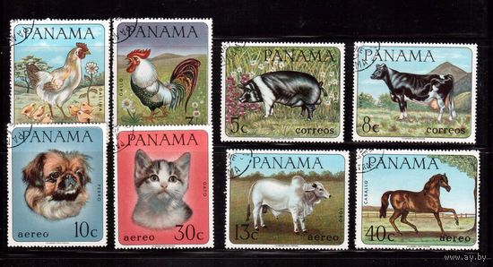 Панама-1967(Мих.956-963) ,  гаш., Домашние животные, Фауна, полная серия