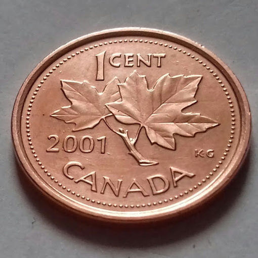 1 цент, Канада 2001 г., AU