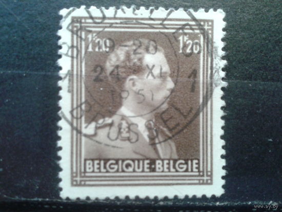 Бельгия 1951 Король Леопольд 3  1,2 франка