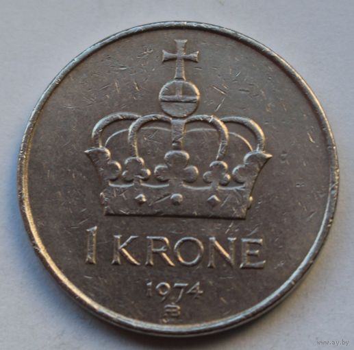 Норвегия 1 крона, 1974 г.