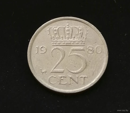 25 центов 1980 Нидерланды #01