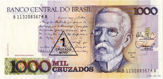 Бразилия, 1 крузадо, 1989 г., UNC