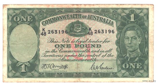 Австралия 1 фунт 1939 года. Состояние VF+