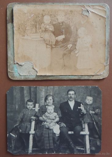 Фото "Семья" до 1917 г., Западная Беларусь, 2 шт.