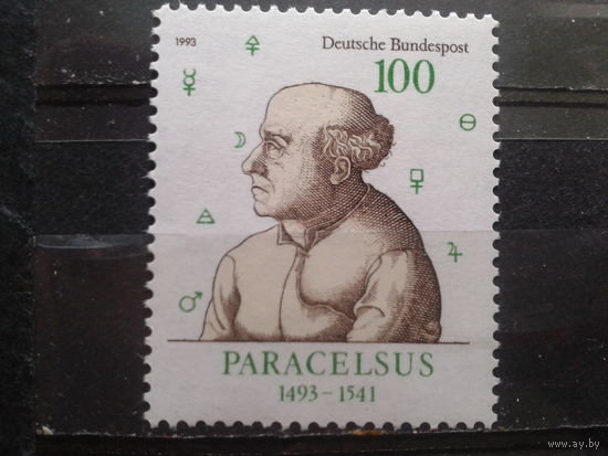 Германия 1993 Парацельс - врач и философ 16 века** Михель-2,0 евро