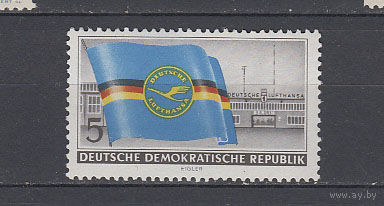 Авиация. ГДР. 1956. 1 марка.  Michel N 512 (17,0 е)