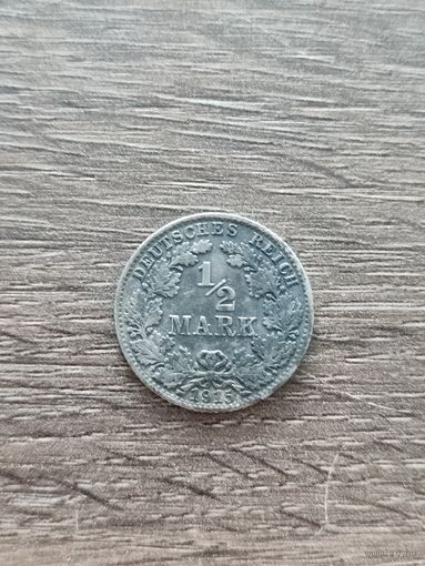 Германия 1/2 марки, 1915 года