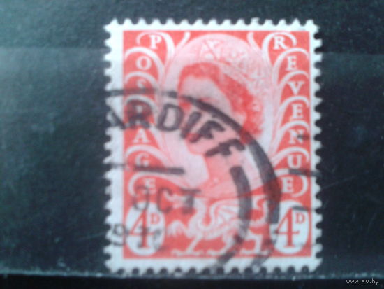 Уэльс 1969 4 пенса Региональный выпуск