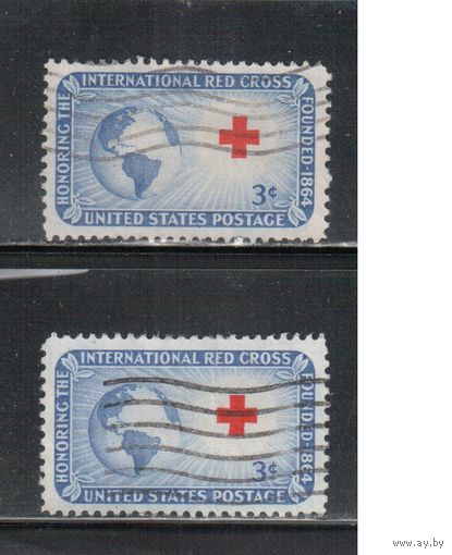 США-1952, (Мих.635), гаш. , Красный Крест (одиночка),цена за 1 м на выбор