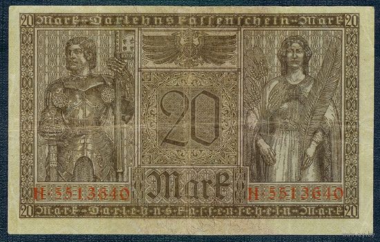 Германия, 20 марок 1918 год.