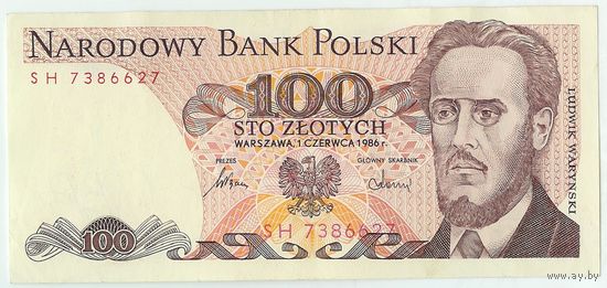Польша, 100 злотых 1986 год.