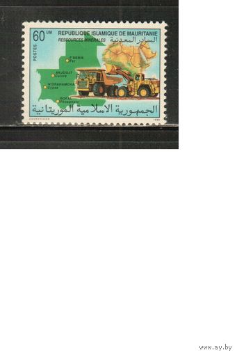 Мавритания-1990 (Мих.967) ** , Карта, Автомобили, (одиночка)