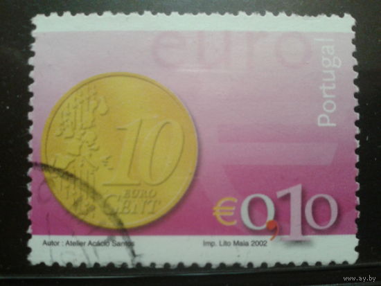 Португалия 2002 Монета 10 евро-центов