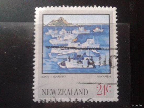 Новая Зеландия 1983 Корабли в море, живопись