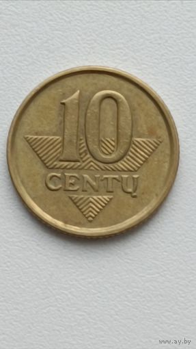 Литва. 10 центов 1997 года.