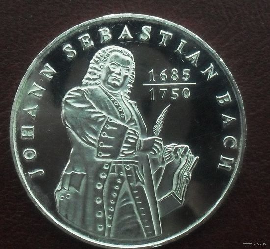 Германия 1995 год ПАМЯТНАЯ Медаль Иоганн Себастьян Бах ! ОТЛИЧНАЯ !! СЕРЕБРО 20 грамм