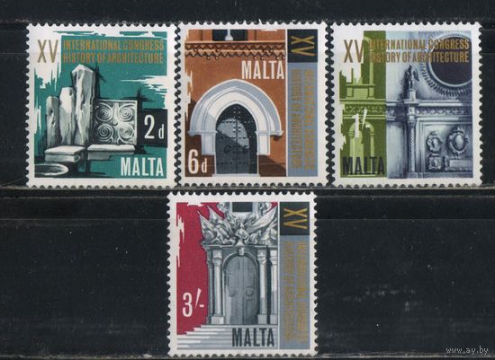 GB Содружество Мальта 1967 XV международный конгресс истории архитектуры Памятники пазных стилей Стандарт Полная #360-3**