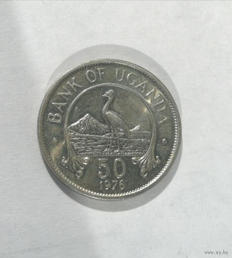 Уганда, 50 центов 1976 год. aUNC